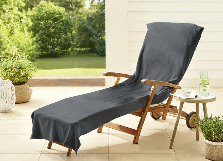 Kissen, Polster & Auflagen - Dyckhoff-Schonbezüge aus Frottee, in Größe 300 (für Hochlehner, ca. 60x130 cm) bis 301 (für Liegen, ca. 70x200 cm), in Farbe BLAU Ansicht 9