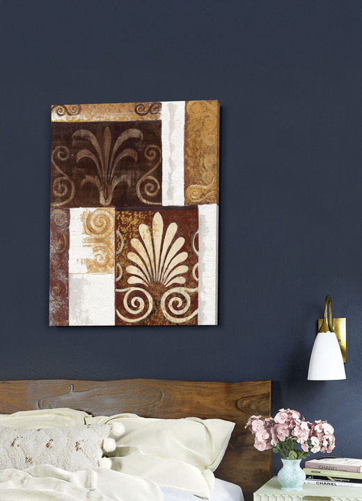 Modern - Hochwertiges Leinwandbild mit dem Titel „Ornamente II“, in Farbe BRAUN Ansicht 1