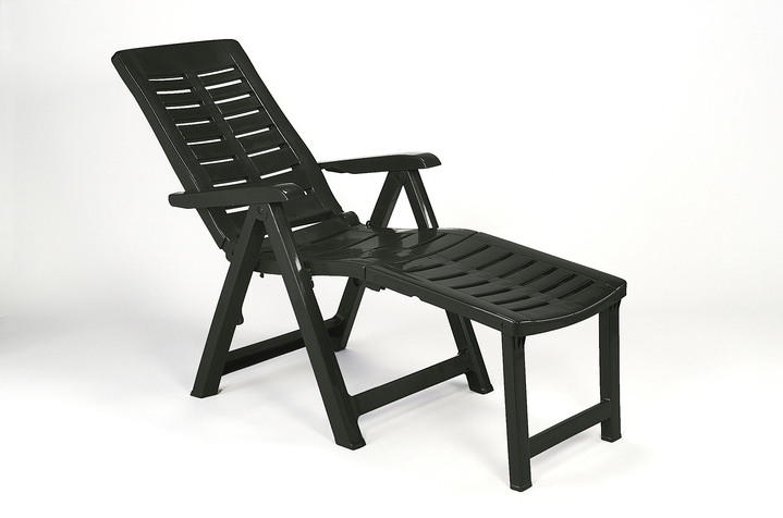 Gartenmöbel - Hochwertiger Relax-Hochlehner, in Farbe WEISS Ansicht 3