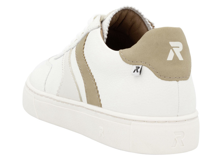 Slipper & Schnürschuhe - Rieker Sneaker aus weichem Nappaleder Ansicht 5 Slipper & Schnürschuhe - Rieker Sneaker aus weichem Nappaleder, in Größe 040 bis 047, in Farbe WEISS-CAMEL Ansicht 5