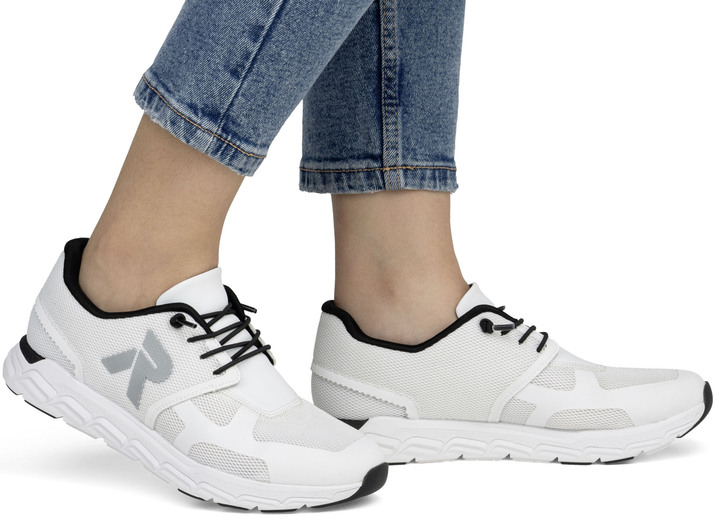Slipper & Schnürschuhe - Rieker Sneaker aus teilweise beschichtetem Meshmaterial, in Größe 036 bis 043, in Farbe WEISS Ansicht 8