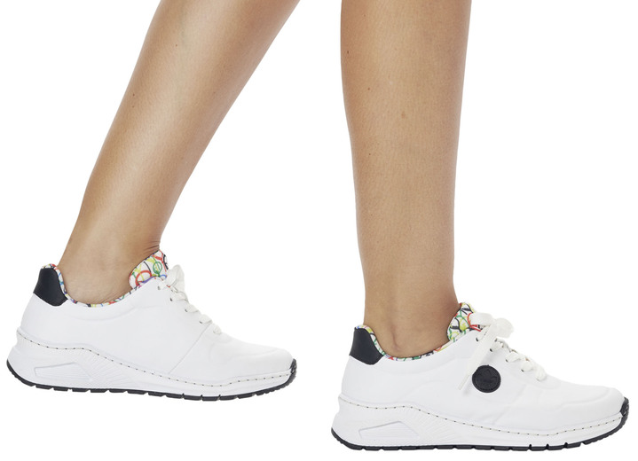 Slipper & Schnürschuhe - Rieker, stylische Damen-Sneaker, Weite H, mit herausnehmbarem Fußbett, in Größe 036 bis 042, in Farbe JEANS Ansicht 15