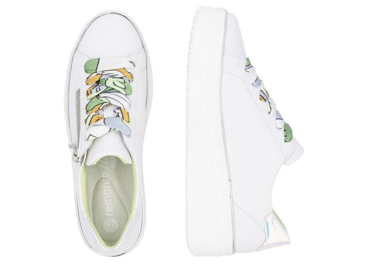 Slipper & Schnürschuhe - Remonte Sneaker mit bunter Schnürung, in Größe 036 bis 042, in Farbe BLEU-WEISS Ansicht 14