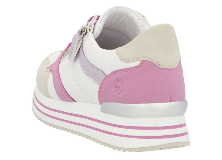 Slipper & Schnürschuhe - Remonte Schnür-Sneaker aus Nappaleder, in Größe 036 bis 042, in Farbe CREME-BUNT Ansicht 6