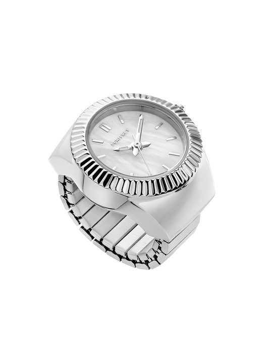 - Ringuhr mit Gehäuse aus Edelstahl, in Farbe  Ansicht 3