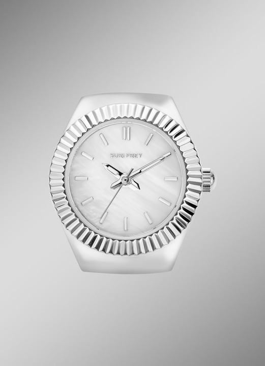 - Ringuhr mit Gehäuse aus Edelstahl, in Farbe  Ansicht 2