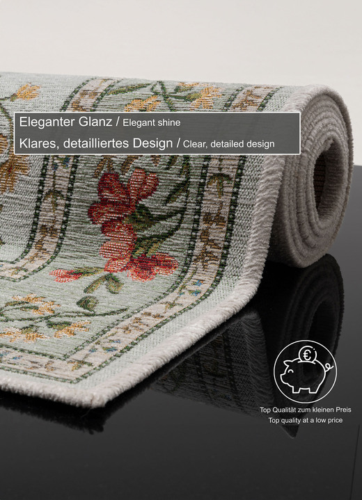 Teppiche - Gewebte Brücken und Teppiche, in Größe 103 (Brücke, 60x 90 cm) bis 309 (Bettumrandung:  2 Vorlegern, je 60x90 cm und 1 Läufer, 70x220 cm), in Farbe ROSÉ Ansicht 9