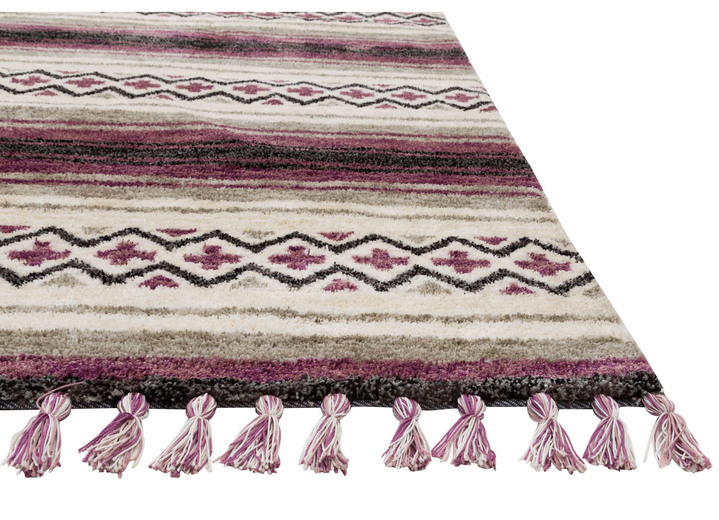 Teppiche - Handgetufteten Teppich von Gino Falcone, in Größe 114 (Brücke, 80 x 150 cm) bis 278 (Teppich, 190 x 290 cm), in Farbe BRAUN Ansicht 4