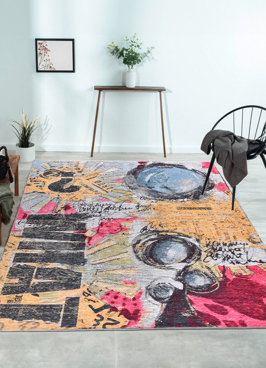 Modern - Moderne Teppiche von Gino Falcone, in Größe 115 (Brücke, 80 x 160 cm) bis 305	Teppich rund	Ø 160 cm, in Farbe BUNT Ansicht 4