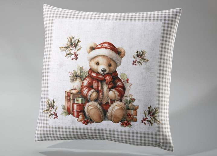 Dekokissen & Hüllen - Tisch- und Raumdekoration, in Größe 101 (Deckchen, 35/ 50 cm) bis 404 (Kissenbezug, 40/ 40 cm), in Farbe WEISS-BUNT Ansicht 2