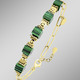 Halsketten - Eleganz trifft auf Moderne – Garnitur mit synth. Malachit – Ansicht 1 Halsketten - Eleganz trifft auf Moderne – Garnitur mit synth. Malachit, in Farbe , in Ausführung Armband, 20 cm lang – Ansicht 1