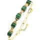 Halsketten - Eleganz trifft auf Moderne – Garnitur mit synth. Malachit – Ansicht 3 Halsketten - Eleganz trifft auf Moderne – Garnitur mit synth. Malachit, in Farbe , in Ausführung Armband, 20 cm lang – Ansicht 3