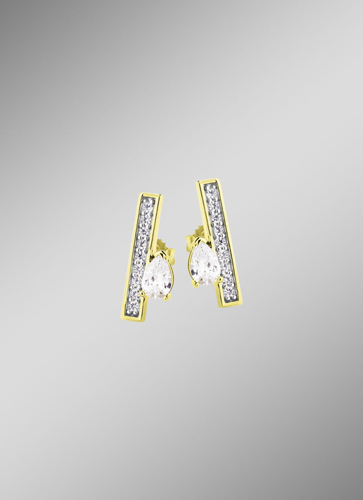 Schmuck & Uhren - Interessante Ohrstecker mit Zirkonia Ansicht 1 Schmuck & Uhren - Interessante Ohrstecker mit Zirkonia, in Farbe  Ansicht 1