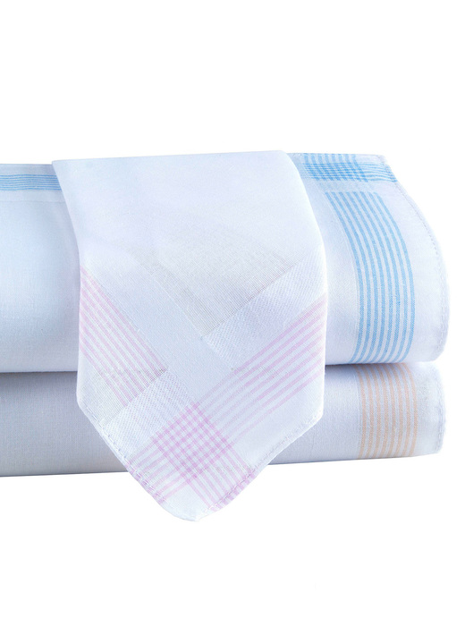 Praktische Hilfsmittel - Damen-Stofftaschentücher aus reiner Baumwolle, in Größe 100 (6er-Pack) bis 200 (12er-Pack), in Farbe  Ansicht 2