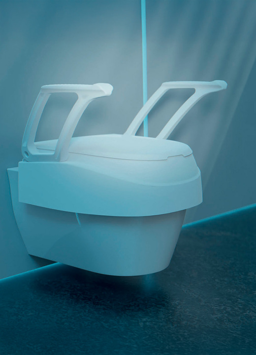 Sitzhilfen - Toilettensitzerhöhung mit Armlehnen, in Farbe WEISS Ansicht 1