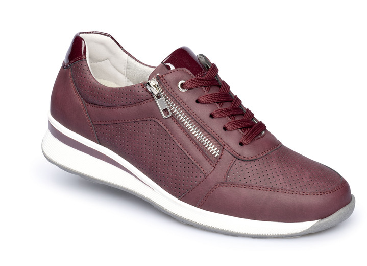 Schuhe & Einlagen - Komfort-Sneaker mit zusätzlicher Einlegesohle aus Kunstfell , in Größe 036 bis 042, in Farbe PFLAUME Ansicht 2