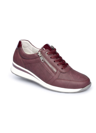 Schuhe & Einlagen - Komfort-Sneaker mit zusätzlicher Einlegesohle aus Kunstfell , in Größe 036 bis 042, in Farbe PFLAUME