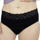 Inkontinenz - Hygiene-Damen-Slip mit Spitze von Hydas – Farbe SCHWARZ – Ansicht 1 Inkontinenz - Hygiene-Damen-Slip mit Spitze von Hydas, in Größe 1 (38/40) bis 5 (54/56), in Farbe SCHWARZ, in Ausführung Damen-Slip mit Spitze – Farbe SCHWARZ – Ansicht 1