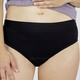 Inkontinenz - Hygiene-Damen-Slip mit weichem Gummibund von Hydas, in Größe 1 (38/40) bis 5 (54/56), in Farbe SCHWARZ, in Ausführung Damen-Slip mit Gummibund – Farbe SCHWARZ – Ansicht 1