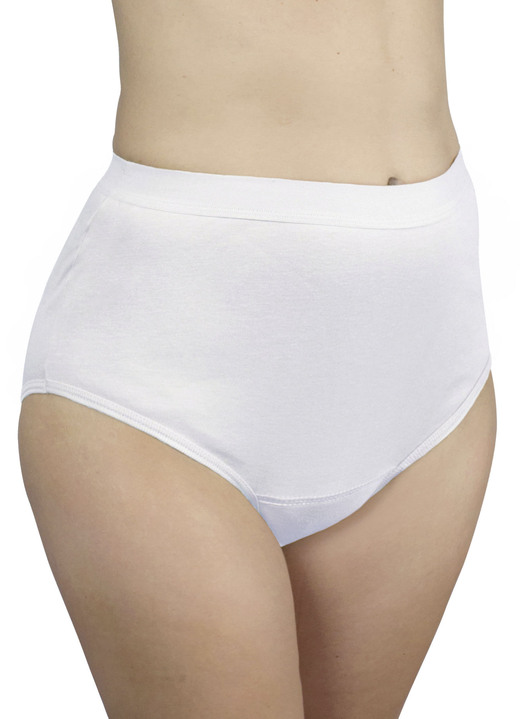 Inkontinenz - Hygiene-Damen-Slip, High-waist, von Hydas Ansicht 1 Inkontinenz - Hygiene-Damen-Slip, High-waist, von Hydas, in Größe 1 (38/40) bis 5 (54/56), in Farbe WEISS, in Ausführung Damen-Slip, High-waist Ansicht 1