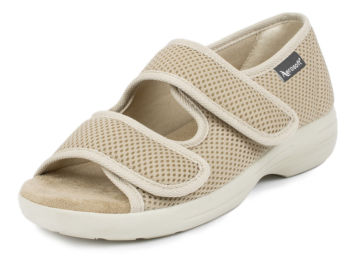 Sandalen & Pantoletten - Klett-Sandale für Damen und Herren, in Größe 036 bis 046, in Farbe SCHWARZ, in Ausführung Komfort-Klett-Sandale mit 2 Klettverschlüssen Ansicht 4