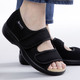 Sandalen & Pantoletten - Klett-Sandale für Damen und Herren, in Größe 036 bis 046, in Farbe SCHWARZ, in Ausführung Komfort-Klett-Sandale mit 2 Klettverschlüssen – Farbe SCHWARZ – Ansicht 2