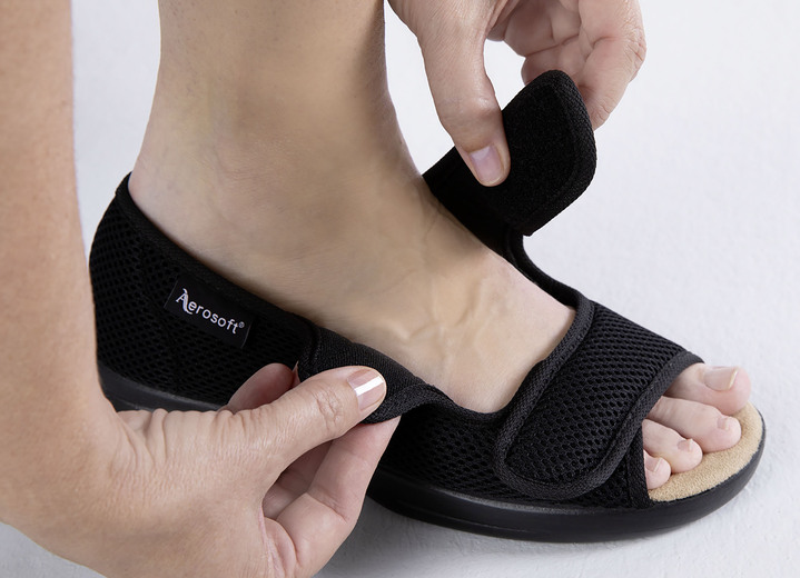 Sandalen & Pantoletten - Klett-Sandale für Damen und Herren, in Größe 036 bis 046, in Farbe BLAU, in Ausführung Klett-Sandale mit 1 Klettverschluss Ansicht 5