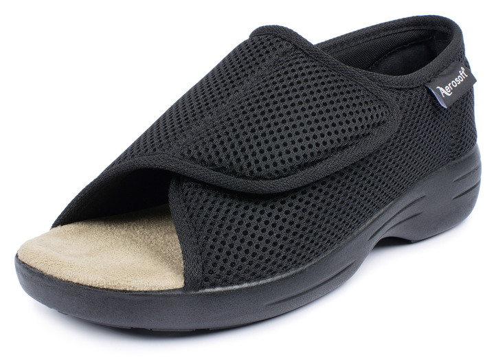Sandalen & Pantoletten - Klett-Sandale für Damen und Herren, in Größe 036 bis 046, in Farbe BLAU, in Ausführung Klett-Sandale mit 1 Klettverschluss Ansicht 9