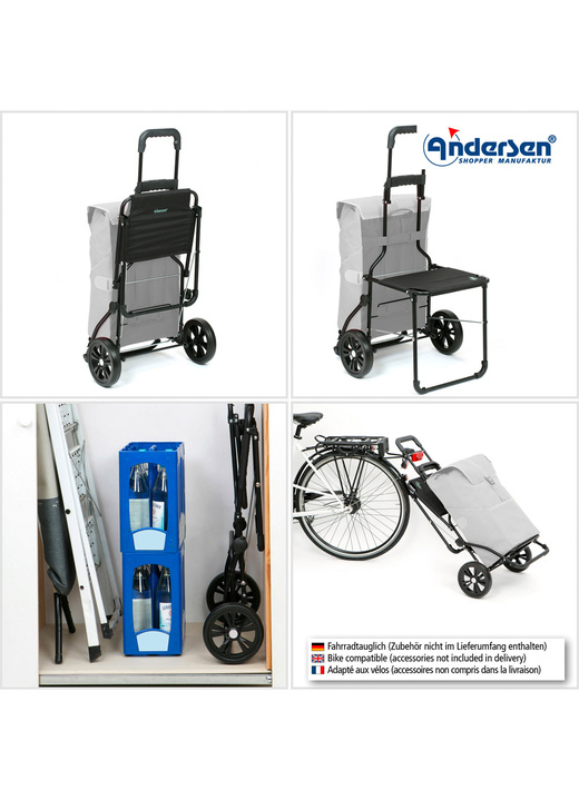 Mobilität - Andersen Einkaufsroller mit Sitzmöglichkeit Ansicht 4 Mobilität - Andersen Einkaufsroller mit Sitzmöglichkeit, in Farbe SCHWARZ Ansicht 4