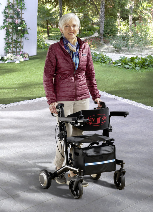 Mobilität - Elektrischer Rollstuhl/Rollator 2-in-1 Ansicht 2 Mobilität - Elektrischer Rollstuhl/Rollator 2-in-1, in Farbe SCHWARZ Ansicht 2