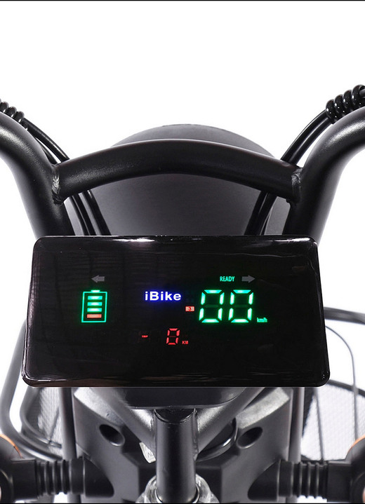 Elektromobile - 3-Rad Elektromobil im Stil eines Kompaktrollers, in Farbe ROT Ansicht 2