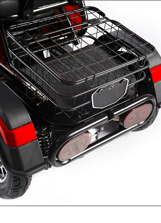 Elektromobile - 3-Rad Elektromobil im Stil eines Kompaktrollers, in Farbe ROT Ansicht 4