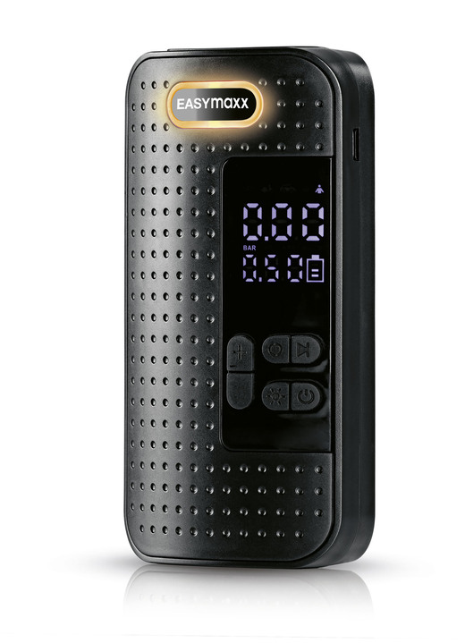 Garten - EASYmaxx Akku-Handkompressor mit LED-Beleuchtung, in Farbe SCHWARZ Ansicht 3