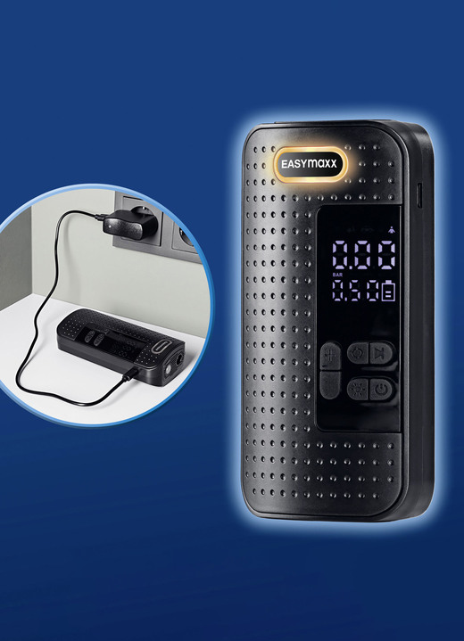 Garten - EASYmaxx Akku-Handkompressor mit LED-Beleuchtung, in Farbe SCHWARZ Ansicht 15
