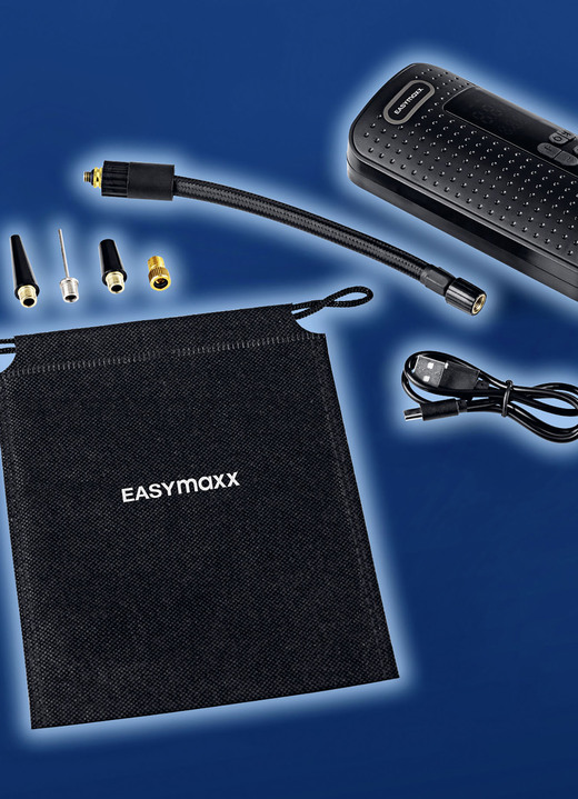 Garten - EASYmaxx Akku-Handkompressor mit LED-Beleuchtung, in Farbe SCHWARZ Ansicht 11