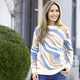 Langarm - Pullover in Jacquard-Dessin – Farbe ECRU-HELLBLAU-CAMEL – Ansicht 4 Langarm - Pullover in Jacquard-Dessin, in Größe 036 bis 052, in Farbe ECRU-HELLBLAU-CAMEL – Farbe ECRU-HELLBLAU-CAMEL – Ansicht 4