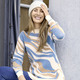 Langarm - Pullover in Jacquard-Dessin – Farbe ECRU-HELLBLAU-CAMEL – Ansicht 5 Langarm - Pullover in Jacquard-Dessin, in Größe 036 bis 052, in Farbe ECRU-HELLBLAU-CAMEL – Farbe ECRU-HELLBLAU-CAMEL – Ansicht 5