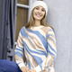 Langarm - Pullover in Jacquard-Dessin – Farbe ECRU-HELLBLAU-CAMEL – Ansicht 1 Langarm - Pullover in Jacquard-Dessin, in Größe 036 bis 052, in Farbe ECRU-HELLBLAU-CAMEL – Farbe ECRU-HELLBLAU-CAMEL – Ansicht 1