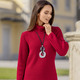 Langarm - Pullover mit Struktur – Farbe ROT – Ansicht 1 Langarm - Pullover mit Struktur, in Größe 036 bis 052, in Farbe ROT – Farbe ROT – Ansicht 1