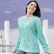 Pullover & Strickmode - Pullover mit Perlenzier, in Größe L(44/46) bis XXL(52/54), in Farbe MINT – Farbe MINT – Ansicht 3