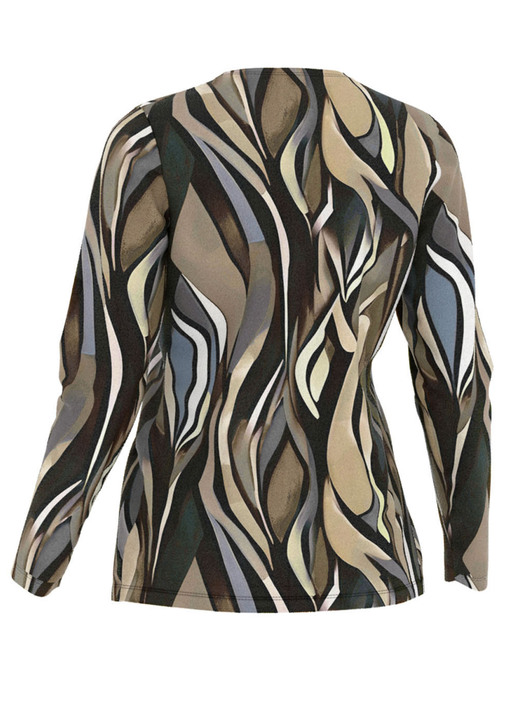 Pullover & Strickmode - Pullover in Feinstrick, in Größe L(44/46) bis XXL(52/54), in Farbe SCHWARZ-SAND-MULTICOLOR Ansicht 2