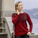Pullover - Pullover mit edler Strasszier, in Größe 038 bis 054, in Farbe ROT-SCHWARZ – Farbe ROT-SCHWARZ – Ansicht 1