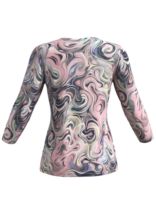 Pullover & Strickmode - Pullover in Feinstrick, in Größe L(44/46) bis XS(32/34), in Farbe ROSA-SCHWARZ-MULTICOLOR Ansicht 2