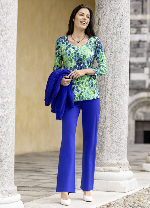 Hosen in Schlupfform - Jerseyhose mit ausgestellter Fußweite, in Größe 018 bis 092, in Farbe ROYALBLAU Ansicht 5