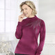 Pullover & Strickmode - Pullover mit Plättchenzier und mit Schurwolle, in Größe 038 bis 052, in Farbe BORDEAUX – Farbe BORDEAUX – Ansicht 2
