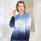 Langarm - Pullover in Jacquard-Dessin, in Größe 038 bis 052, in Farbe HELLBLAU-WEISS-MARINE