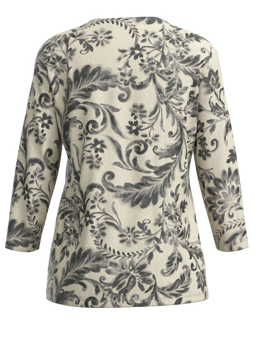 Pullover & Strickmode - Pullover in Feinstrick, in Größe 036 bis 052, in Farbe CREME-SCHWARZ Ansicht 3