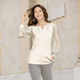 Shirts - Shirt mit langen Chiffonärmeln – Farbe ECRU Shirts - Shirt mit langen Chiffonärmeln, in Größe 036 bis 054, in Farbe MARINE