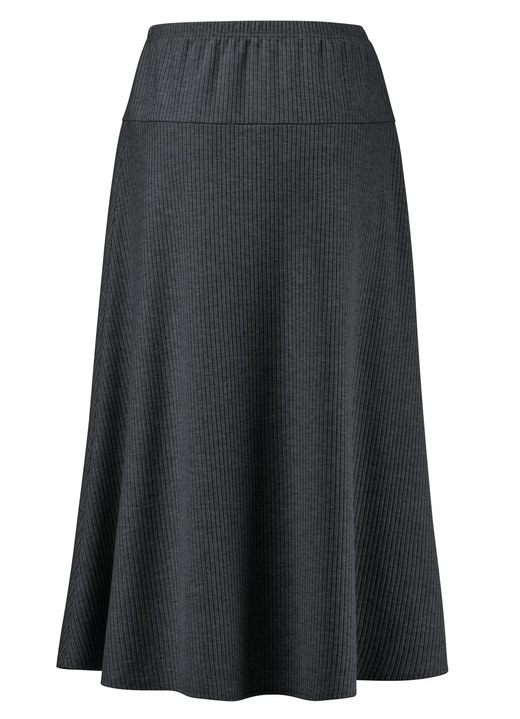 Uni - Rock in bequemer Schlupfform, in Größe 018 bis 054, in Farbe BEIGE MELIERT Ansicht 9