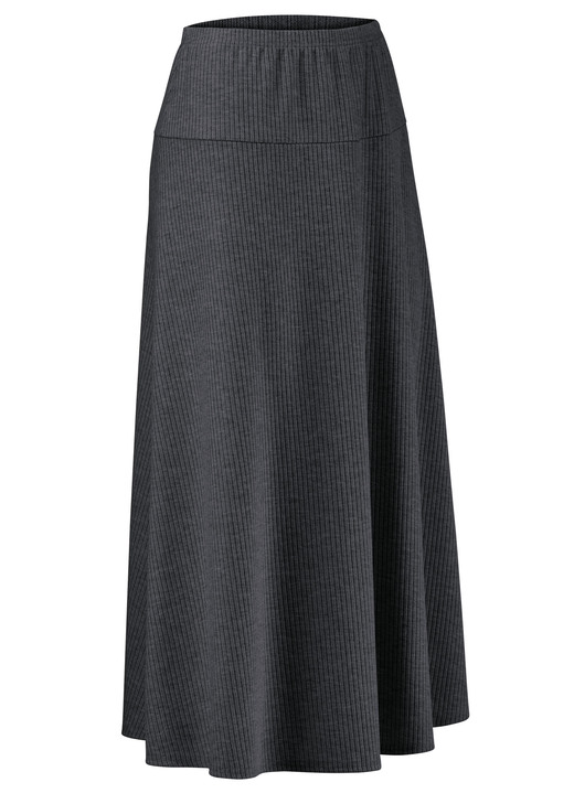 Uni - Rock in bequemer Schlupfform, in Größe 018 bis 054, in Farbe BEIGE MELIERT Ansicht 8